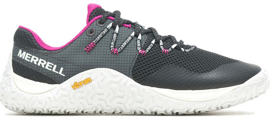 gray and pink merrell shoe