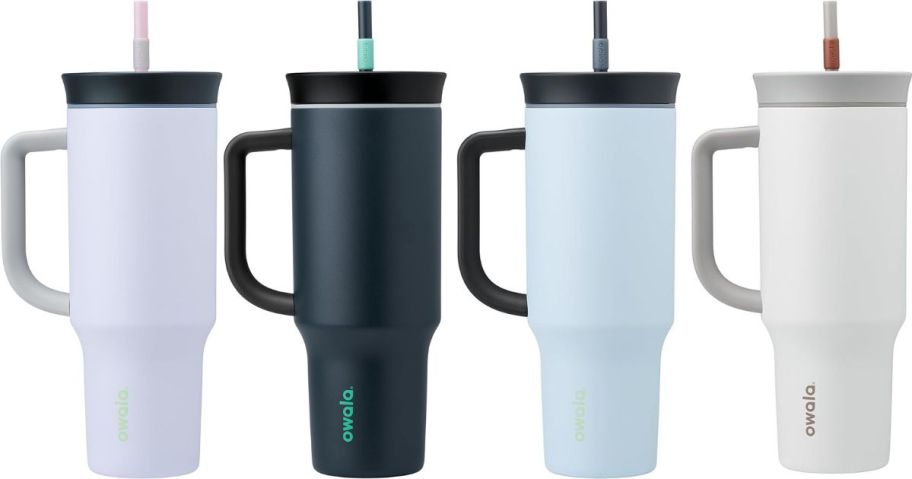 four 40oz owala tumbler stock images
