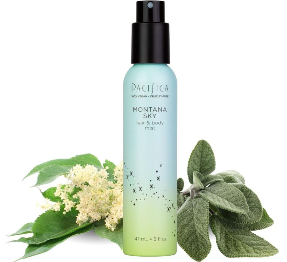 a bottle of hair and body mist 