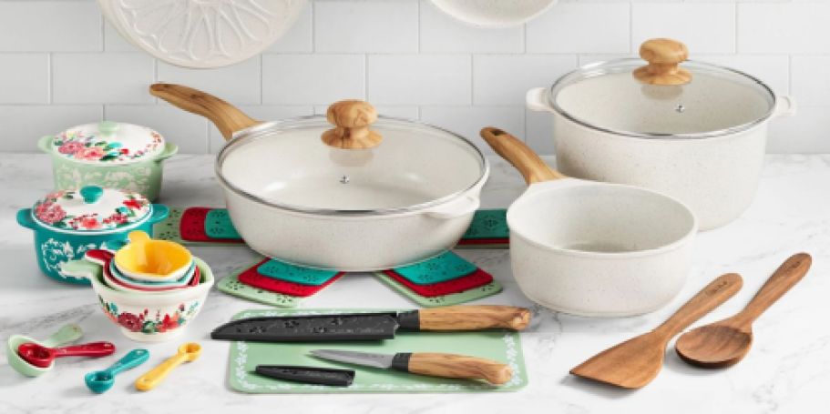 The Pioneer Woman 30-Piece Cookware Set Only $79.88 Shipped (Reg. $160)