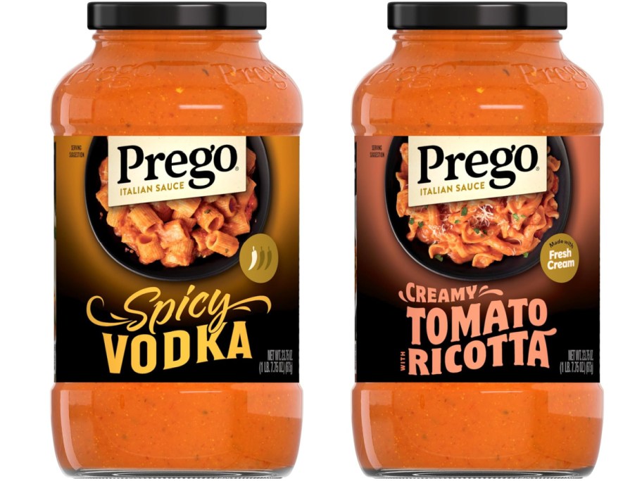 stock image of pregp spicy vodka and tomato ricotta sauce