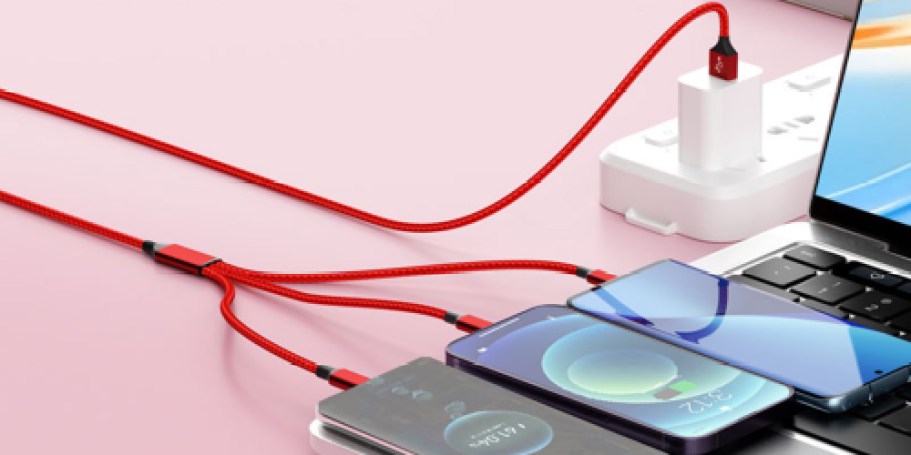 Charging Cables 2-Pack Just $4.79 on Amazon (Charge 3 Devices w/ ONE Cable!)