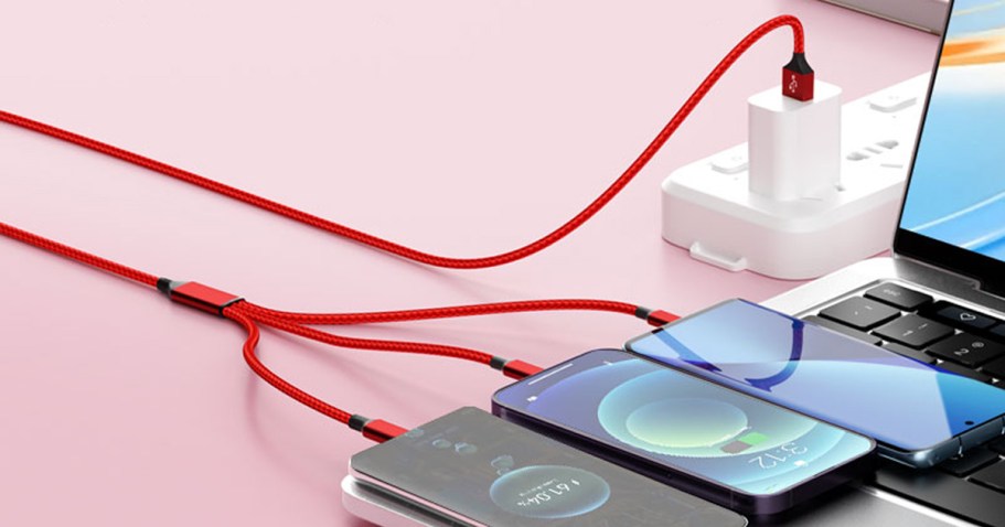 Charging Cables 2-Pack Just $4.79 on Amazon (Charge 3 Devices w/ ONE Cable!)