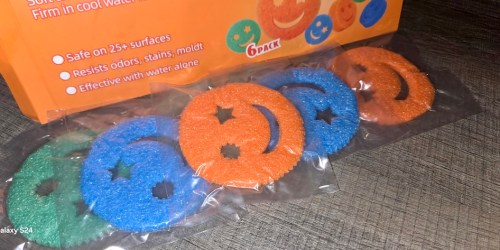 Smiley Face Scrub Sponges 6-Pack Only $6.99 on Amazon (Reg. $20)