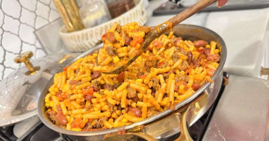 spoonful of taco mac and cheese