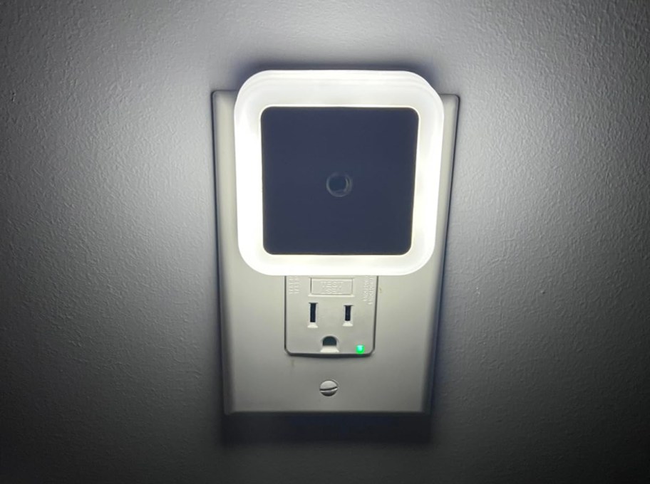 nightlight plugged into an outlet