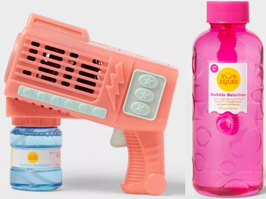a sun squad bubble blaster and solution stock image