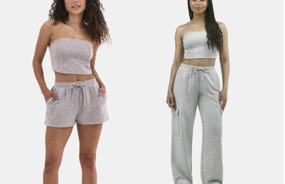 Two walmart two piece sets in shorts and long pants
