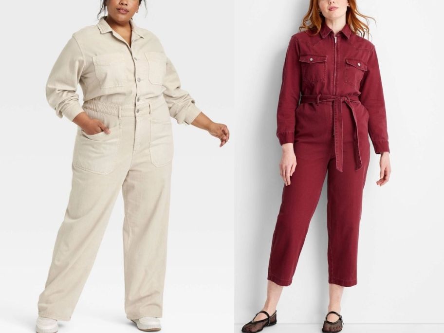 two women wearing jumpsuits