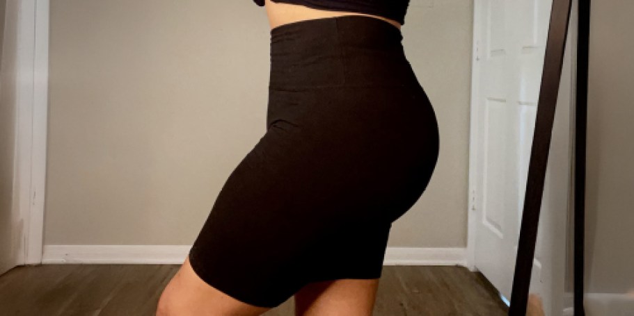 Women’s Tummy-Control Bike Shorts 3-Pack Only $12.90 on Amazon – Over 9K 5-Star Reviews