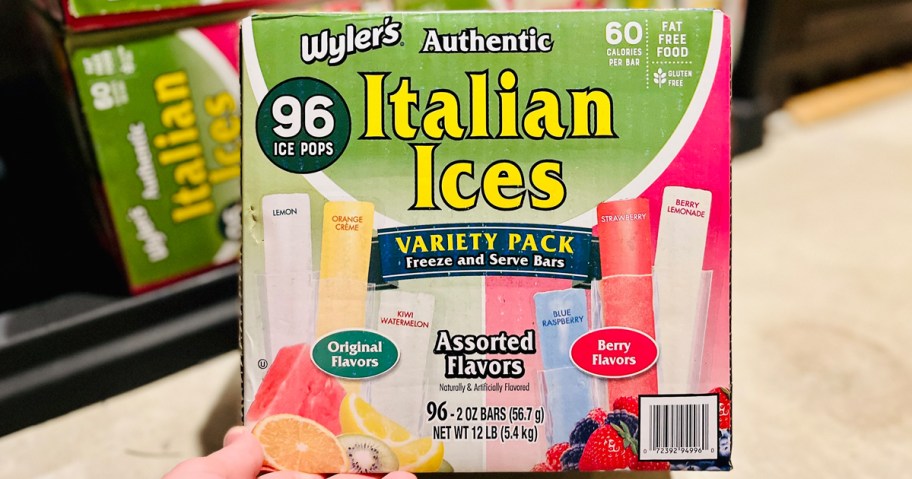 box of italian ice pops