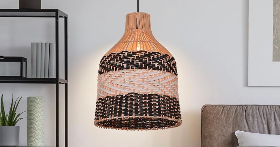 Rattan Pendant Light Only $59.99 Shipped on Amazon