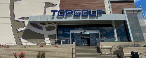 outside of top golf building