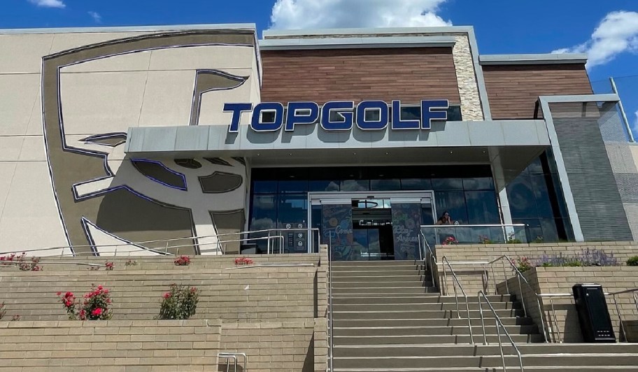 outside of top golf building
